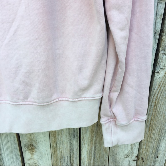 NWT Hudson Jeans Live In Hoodie Sweatshirt Rose Pink Quartz Mineral L - Picture 12 of 16